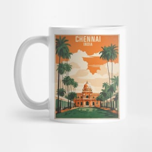 Chennai India Vintage Tourism Travel Mug